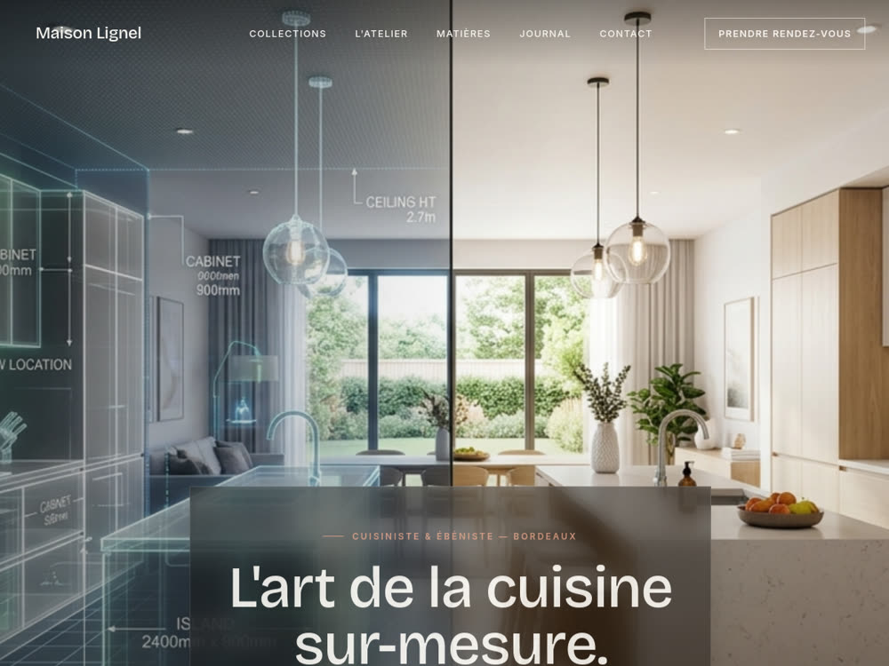 Aperçu du site modèle Maison Lignel